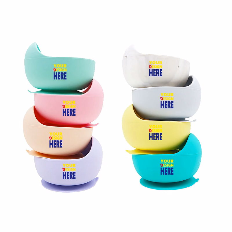 Baby Silicone Bowl And  Spoon Set