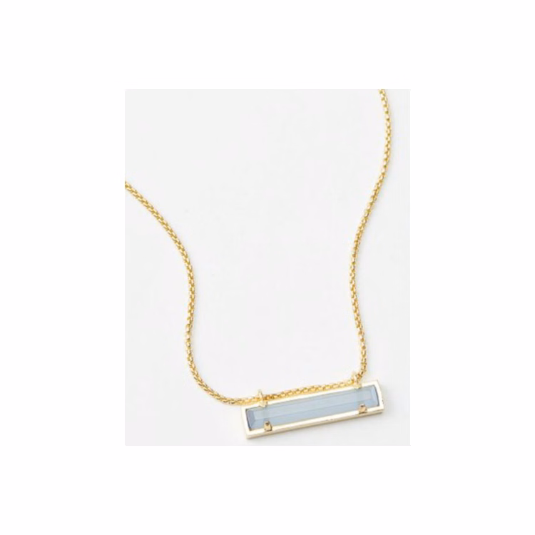 Kendra Scott Leanor Gold Pendant Necklace in Periwinkle Cats Eye