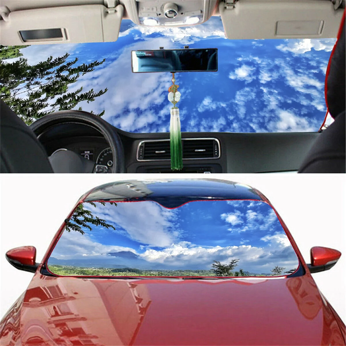 Custom Front Windshield Sun Shade (Standard Size) 1