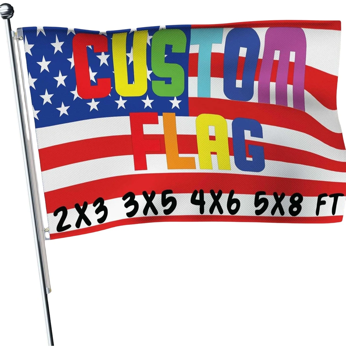 Custom 2x3 FT Polyester Flag for Events 1