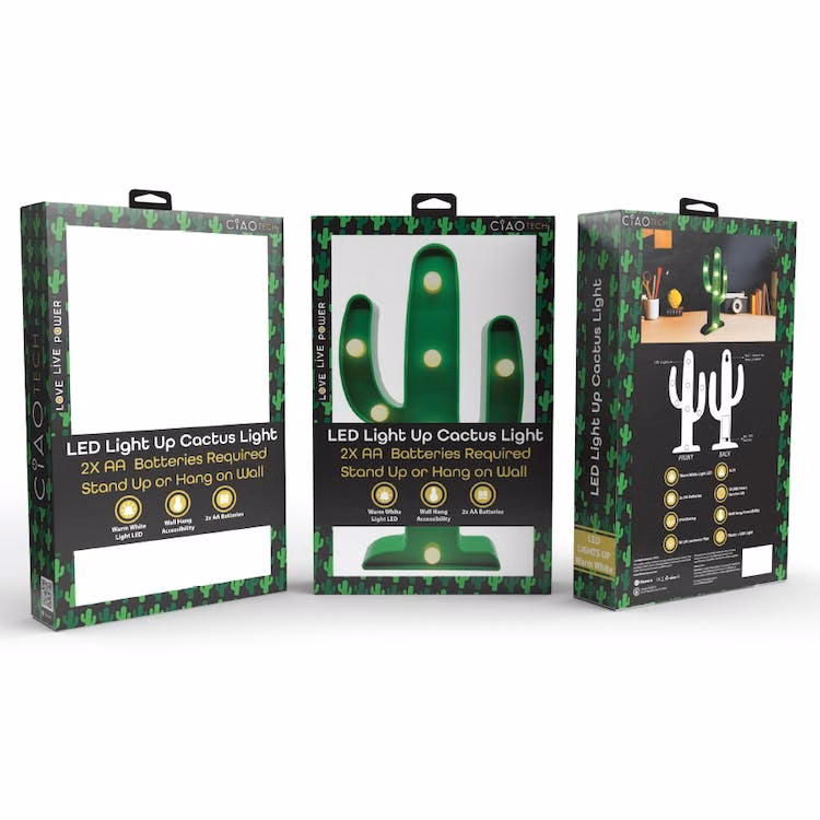 Light Up LED Shapes - Cactus Stand/Hang