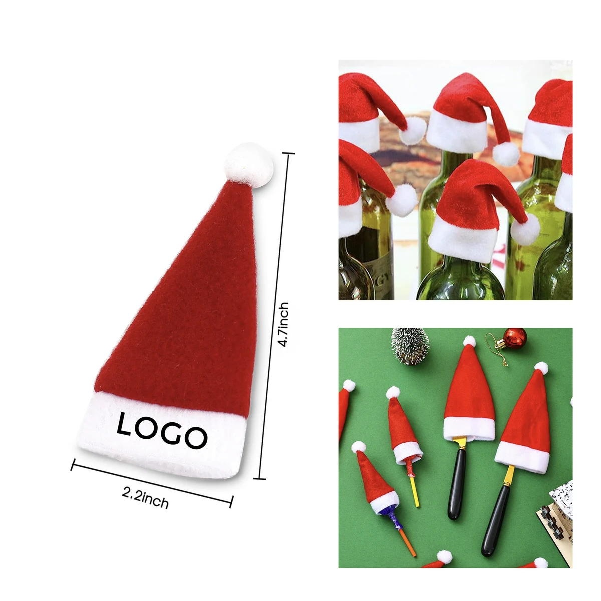 MOQ 10 PCS Festive Christmas Wine Bottle Cap 1