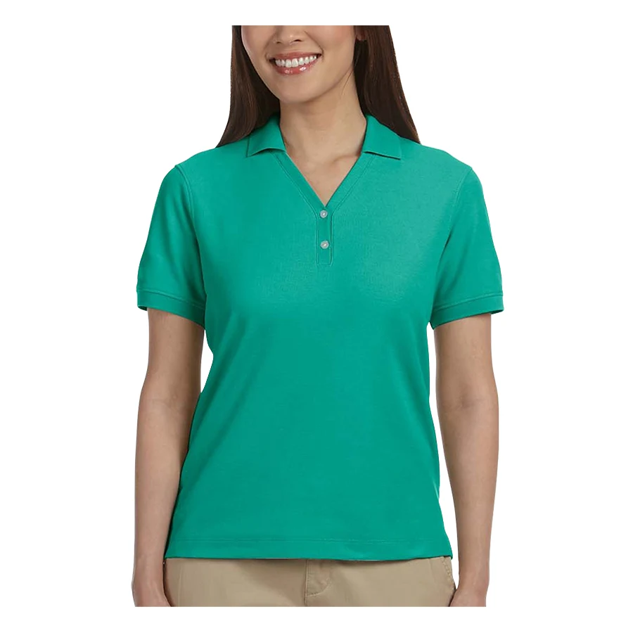 Devon & Jones Ladies' Short-Sleeve Y-Collar Polo Shirts 1