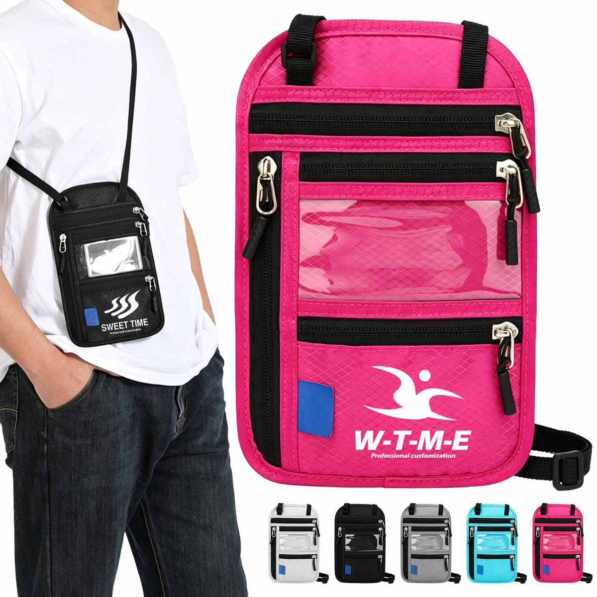 RFID Passport Holder Neck Pouch 1