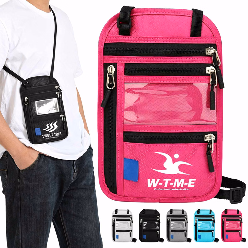 RFID Passport Holder Neck Pouch