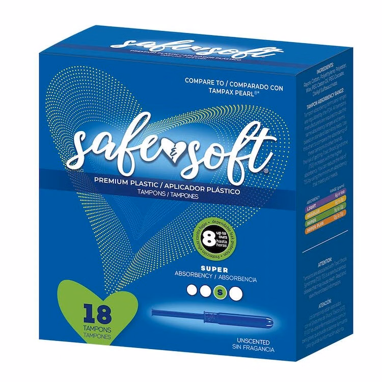 Tampons with Plastic Applicator - Super Absorbency 9-12 Grams