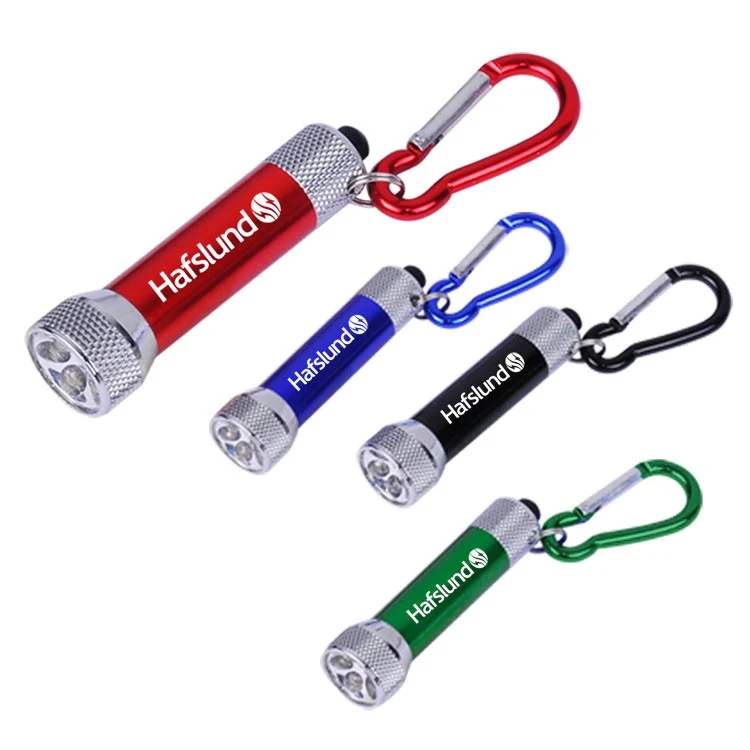 5 LED Metal flashlight with carabiner 1