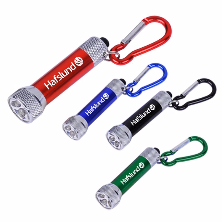 5 LED Metal flashlight with carabiner