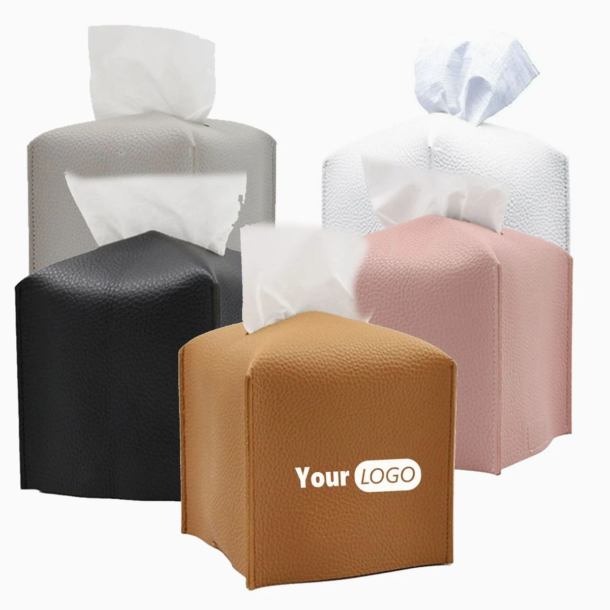 Leather Tissue Box Sleeve 1
