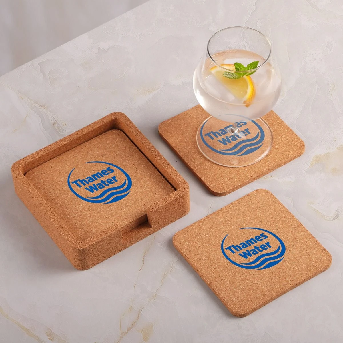 Square Cork Coaster Set 1