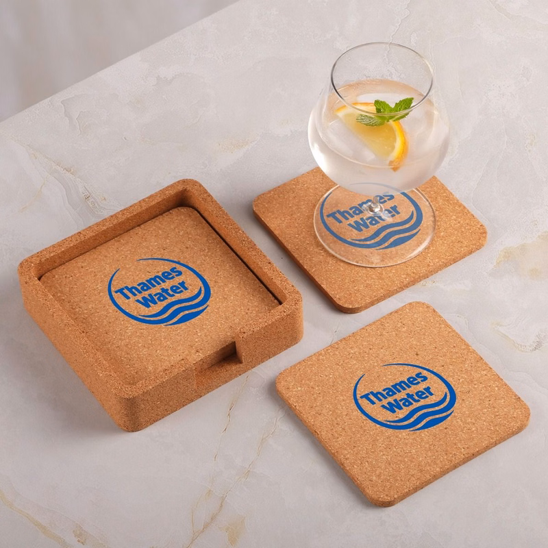 Square Cork Coaster Set