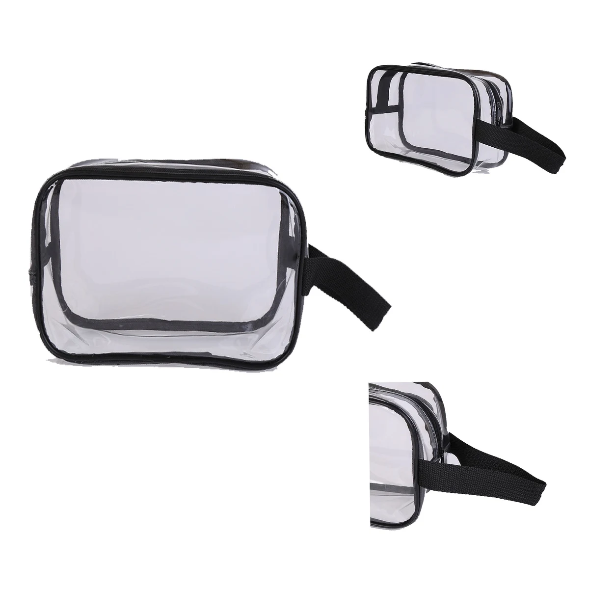 Clear Travel Cosmetic Pouch with Handle 1