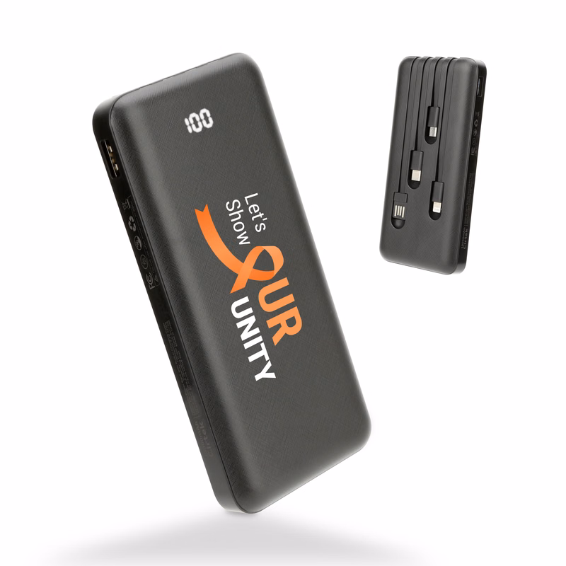 10,000mAh 4-In-1 Ultra-Slim Power Bank With Digital Display