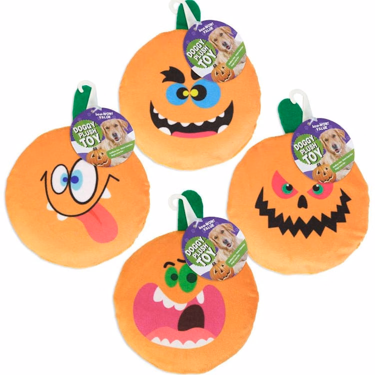 Pumpkin Squeaker Dog Toys - Assorted