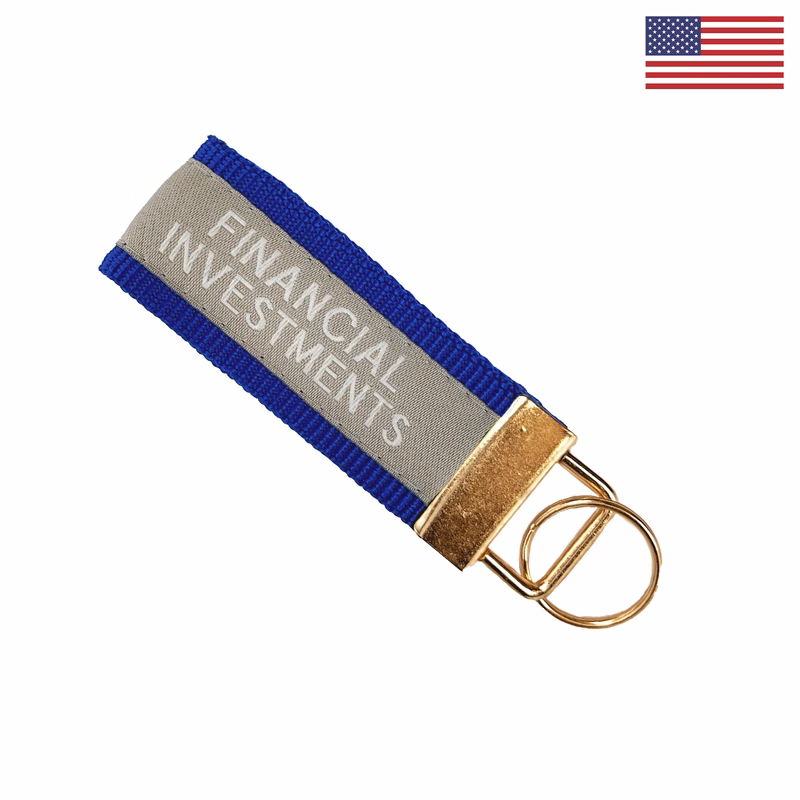3" Woven Key Strap w/ Gold-colored Hardware - "Elite" Weave