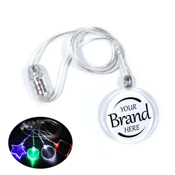Custom LED Acrylic Luminous Necklace with Battery Power — Event Party Accessory 1