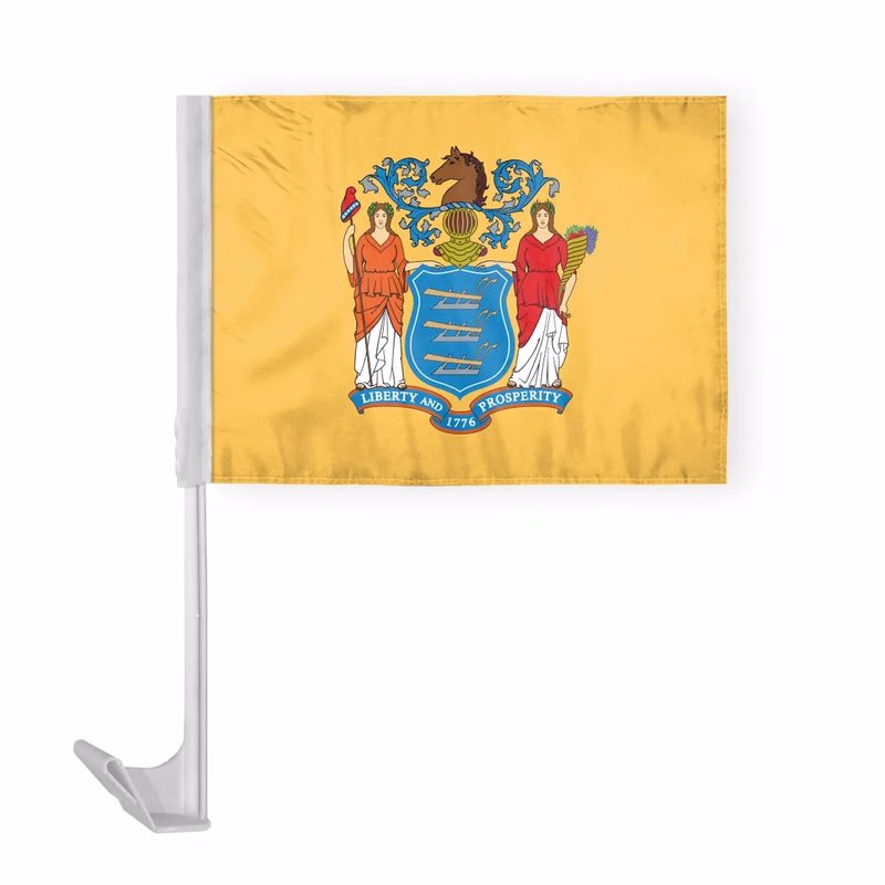 12"x16" & 10.5''x15'' New Jersey Car Flags