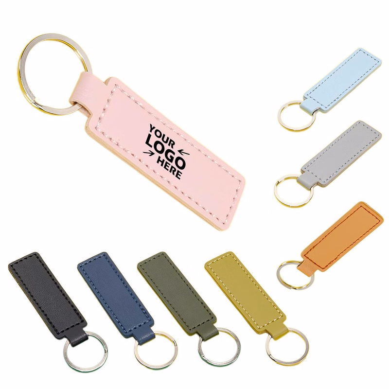 Minimalist PU Leather Car Key Tag, Keychain