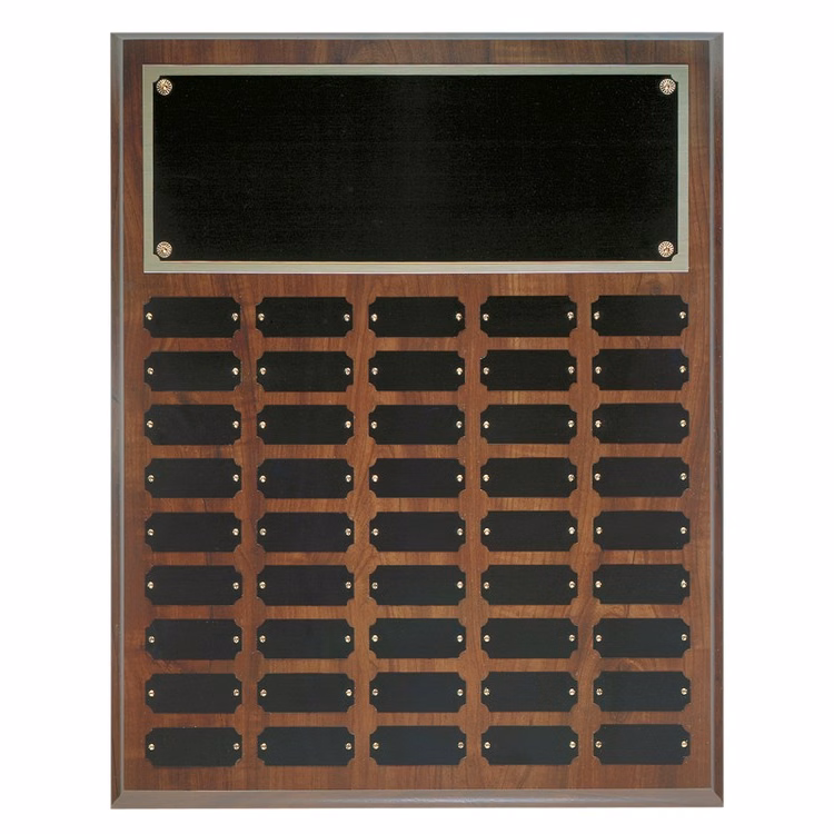 45 Plate Cherry Finish Perpetual Plaques