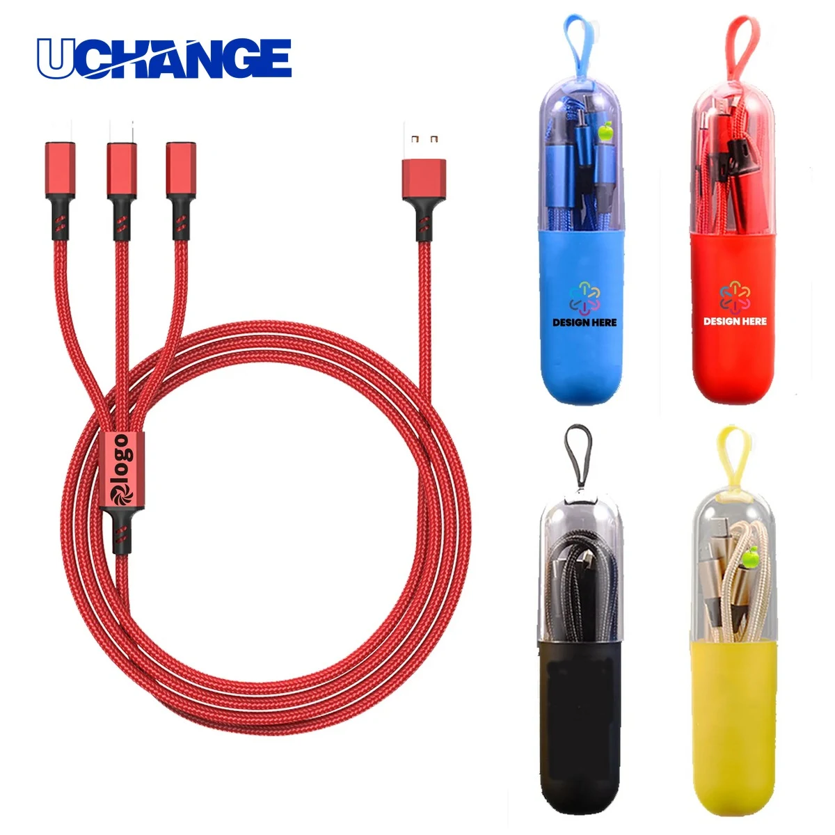 3-in-1 USB Charging Cable with Case 1