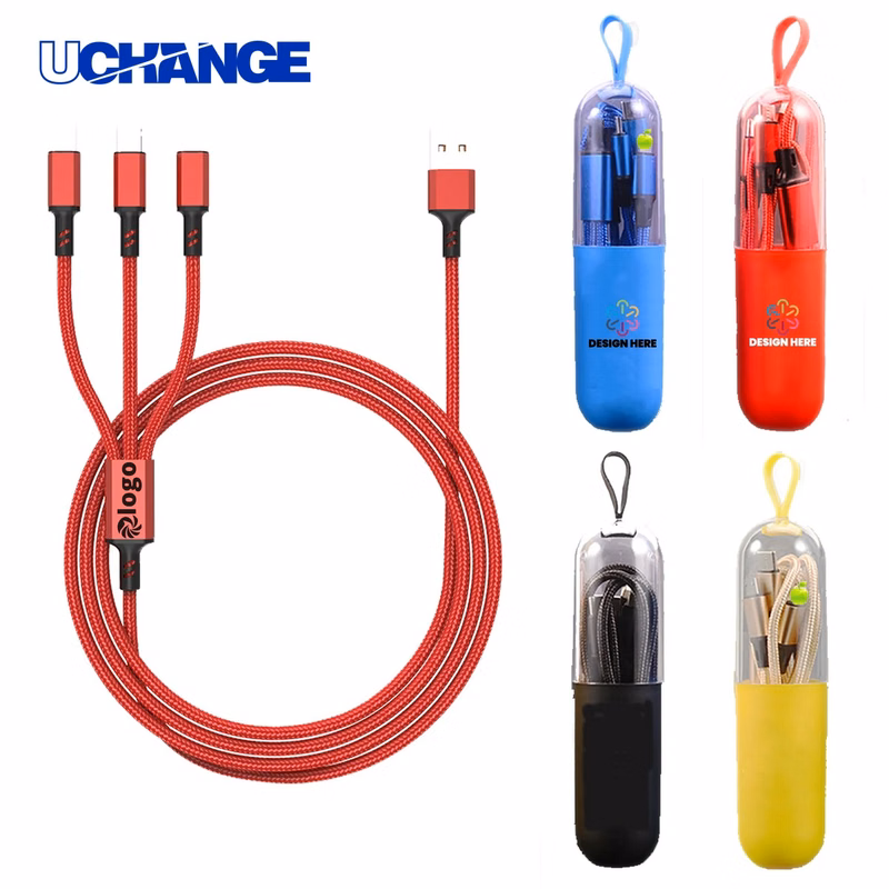 3-in-1 USB Charging Cable with Case