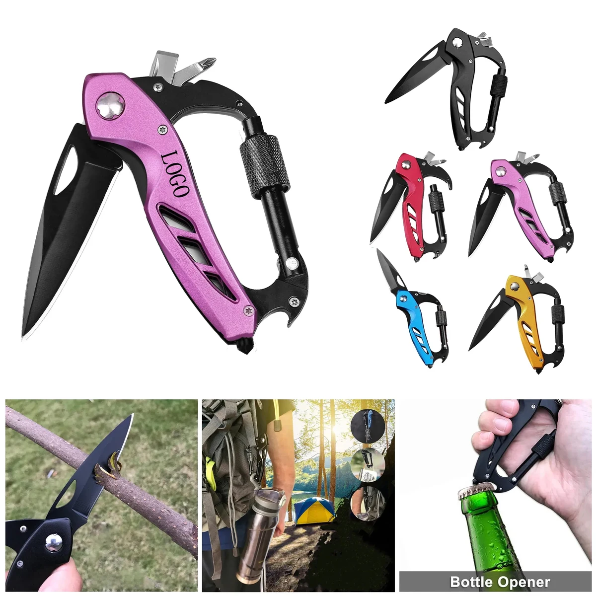 Multitool Carabiner with Pocket Knife 1