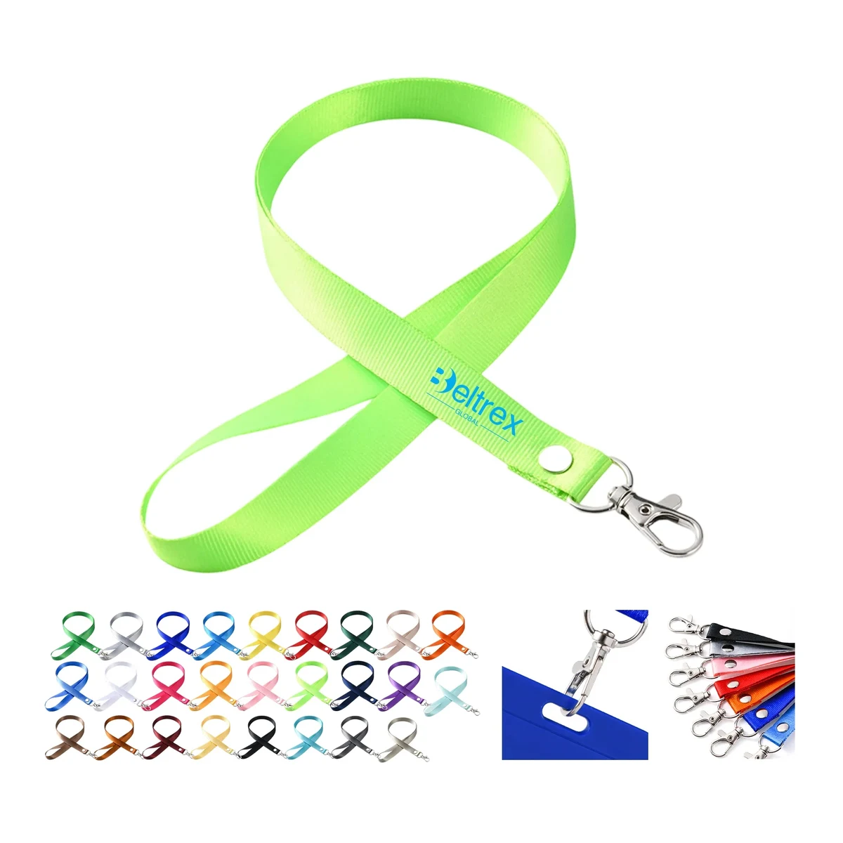 Durable Polyester Lanyard with Clasp for IDs and Keys 1
