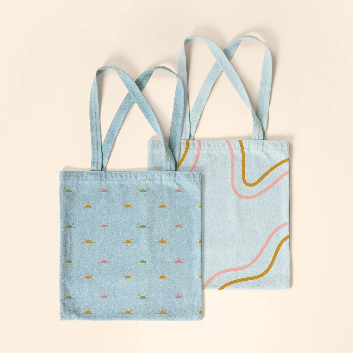 Main Squeeze Super Size - Denim, custom tote bag with logo imprint 1