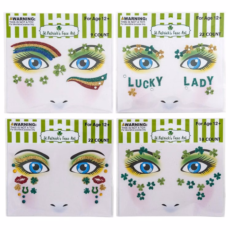 St. Patrick's Day Face Art - 4 Design Sets Ages 12+