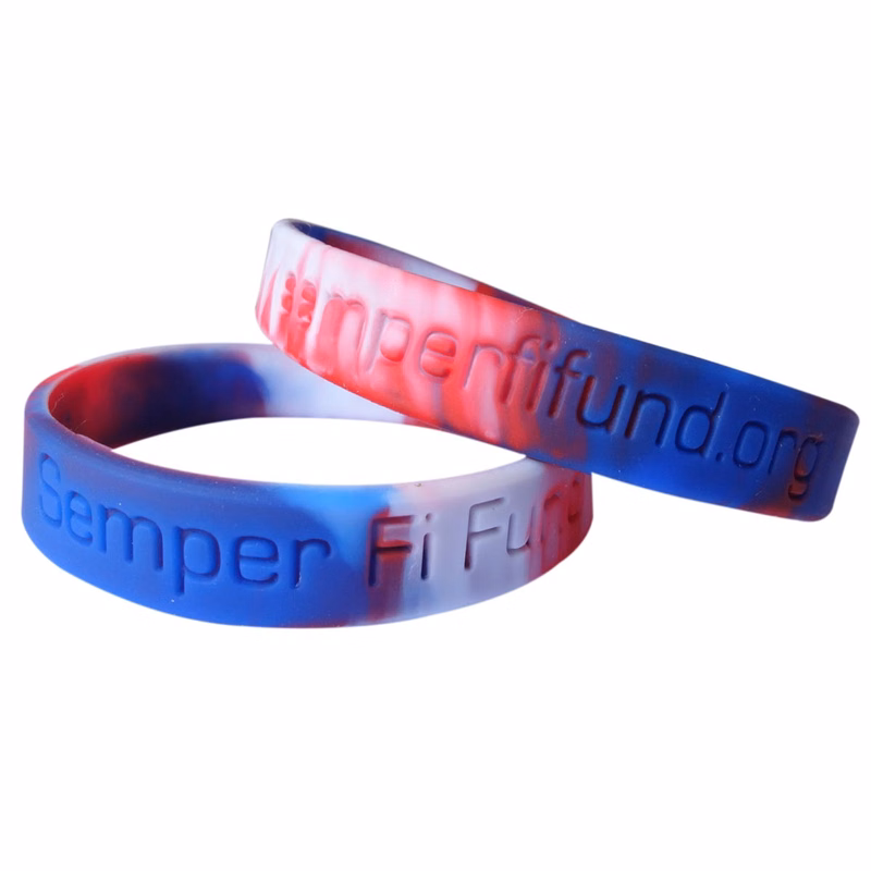 Swirl Debossed Silicone Wristbands