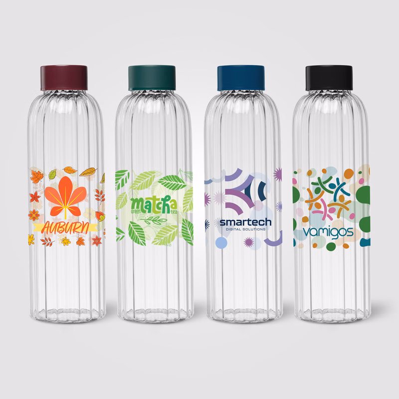 Linea Glass Ridged Color Pop Bottle – 21 oz.
