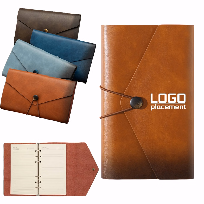 Gradient A6 Pocket Notebook, Faux Leather, Custom Logo
