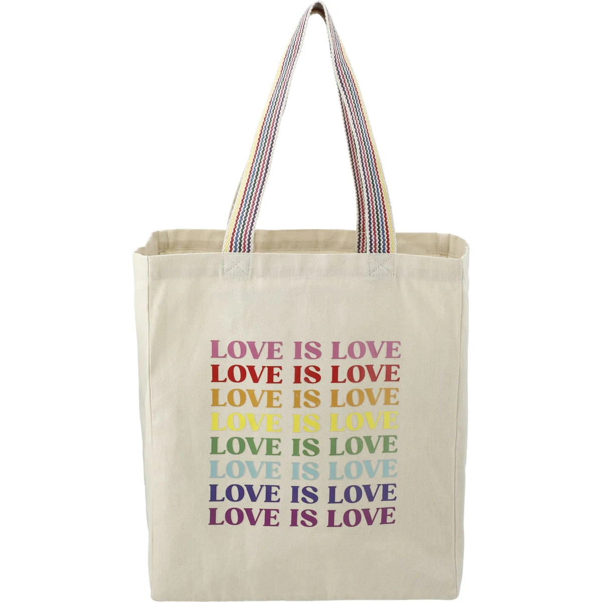 Rainbow Recycled 6oz Cotton Grocery Tote 1