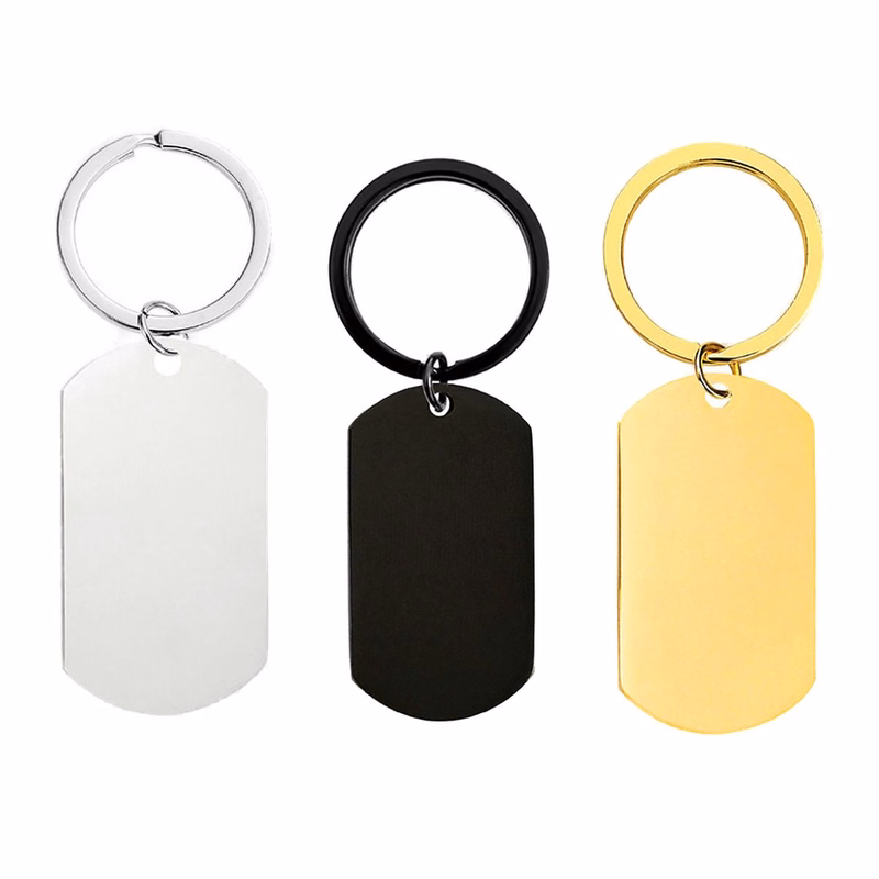 Rounded-Corner Luggage Tag Keychain