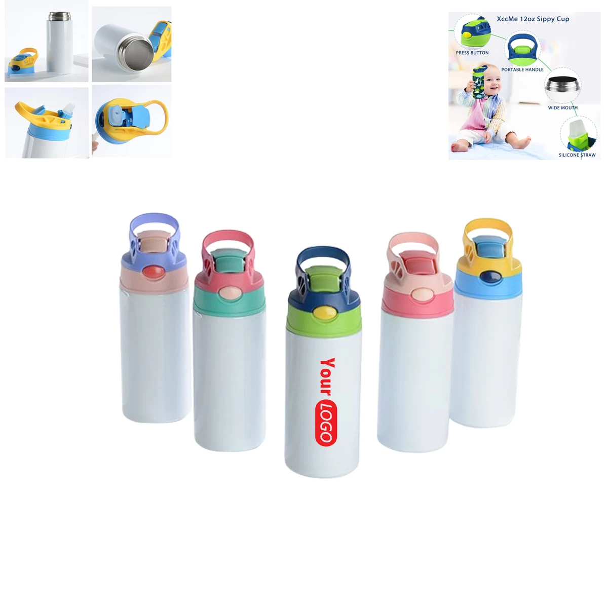 Stainless Steel Insulated Toddler Water Bottle With Straw 1