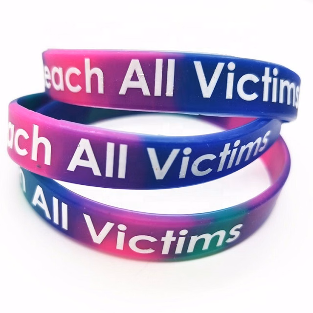 1/2 Inch Swirl Embossed Silicone Wristbands
