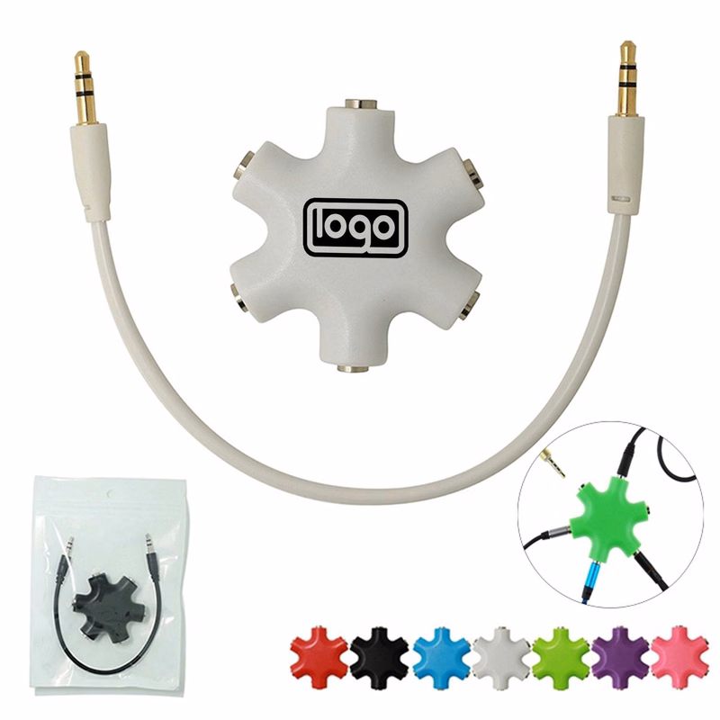 Snowflake 5-Way Headphone Audio Splitter Connector