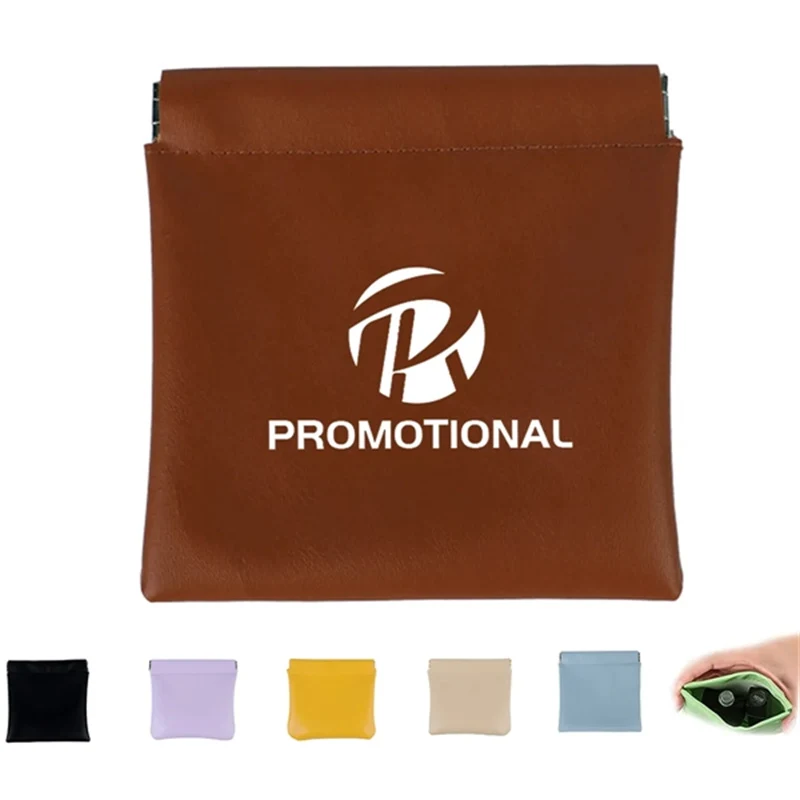 PU Leather Self-Closing Pocket Cosmetic Makeup Bag 1