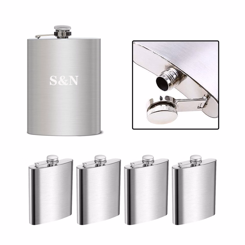8 oz Stainless Steel Hip Flask For Camping, Hiking And Adventure
