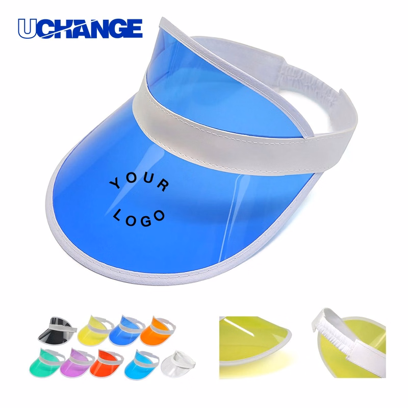 Eco Friendly PVC Visor Hat Headwear with Adjustable Fit
