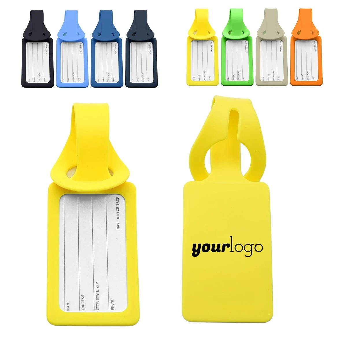 Flexible Silicone Luggage Tag for Travel Identification 1