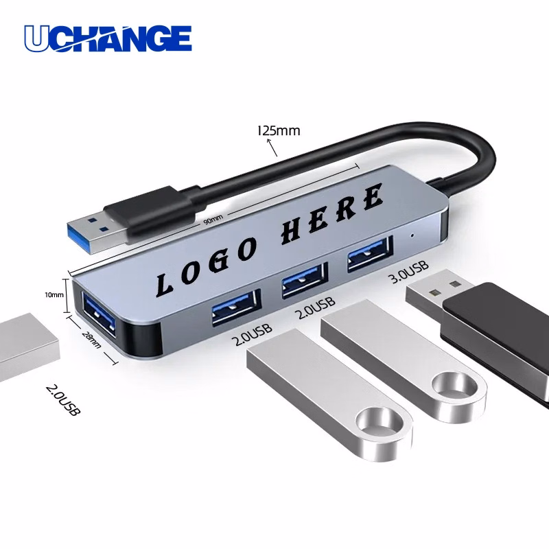 4-Port USB Hub Desktop Expansion Adapter