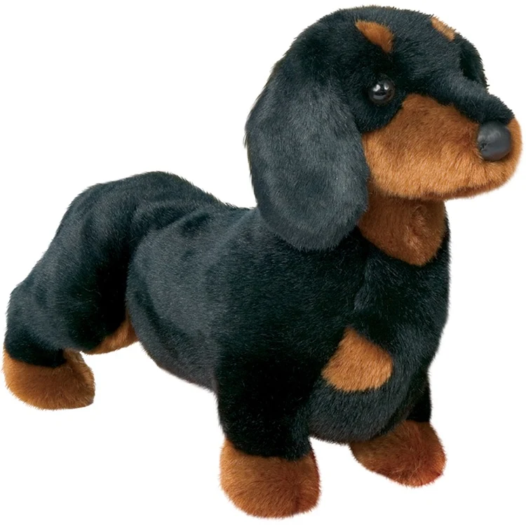 Spats Black & Tan Dachshund Stuffed Animal 1