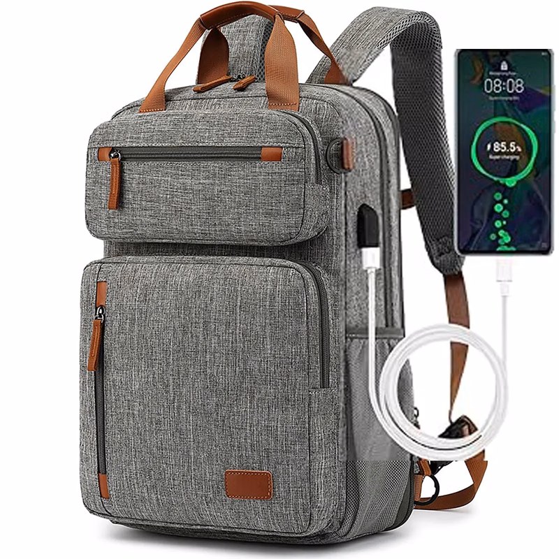 15.6 Inch Laptop Backpack with USB Charging Port ComputerBag