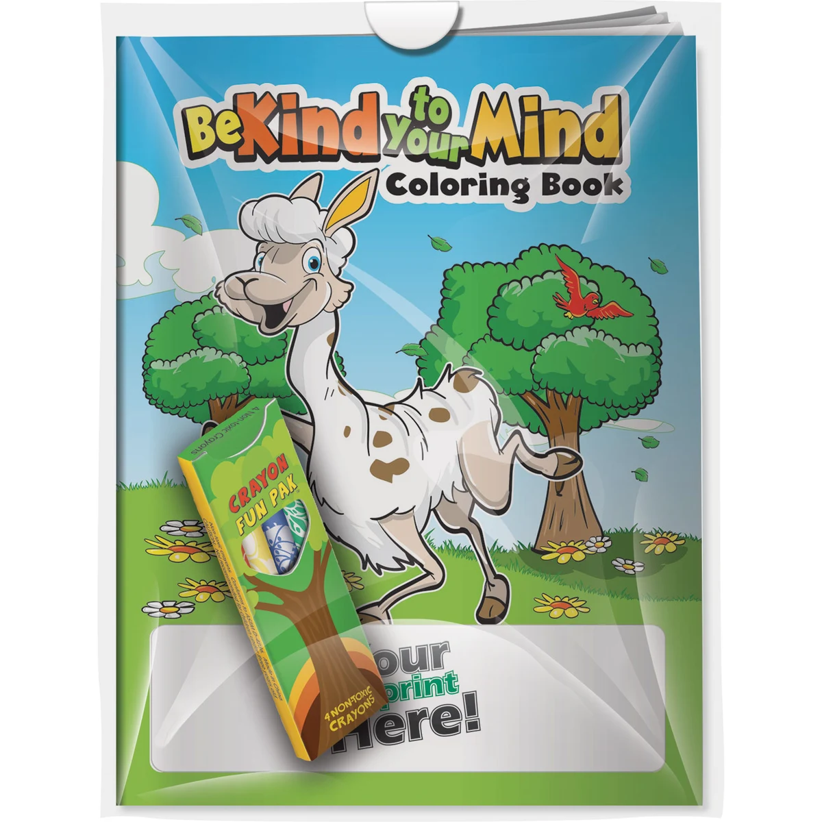 Combo Pack - CB1145 Coloring Book & 4-Pack of Crayons in a Poly Bag 1