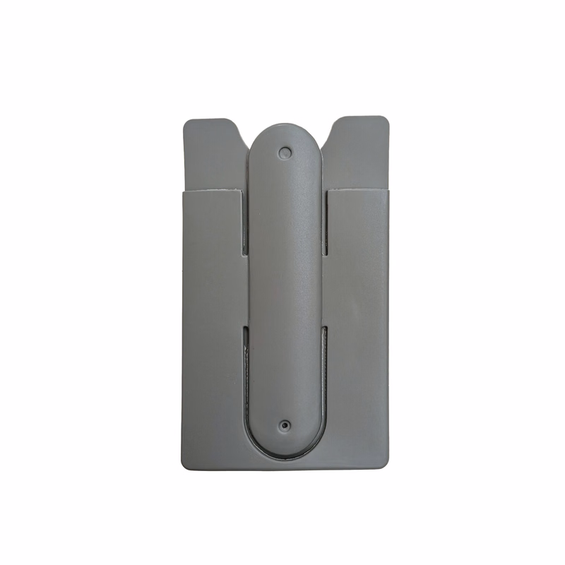Adhesive Silicone Card Wallet With Stand