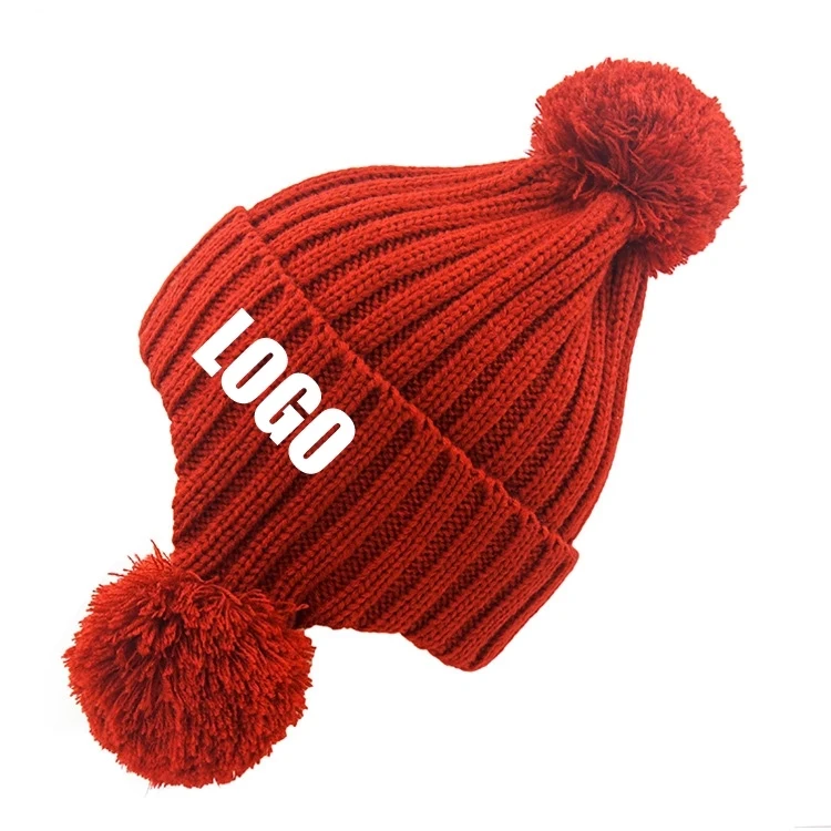 Custom Beanie Hats Winter Knitted Caps With Earflaps 1