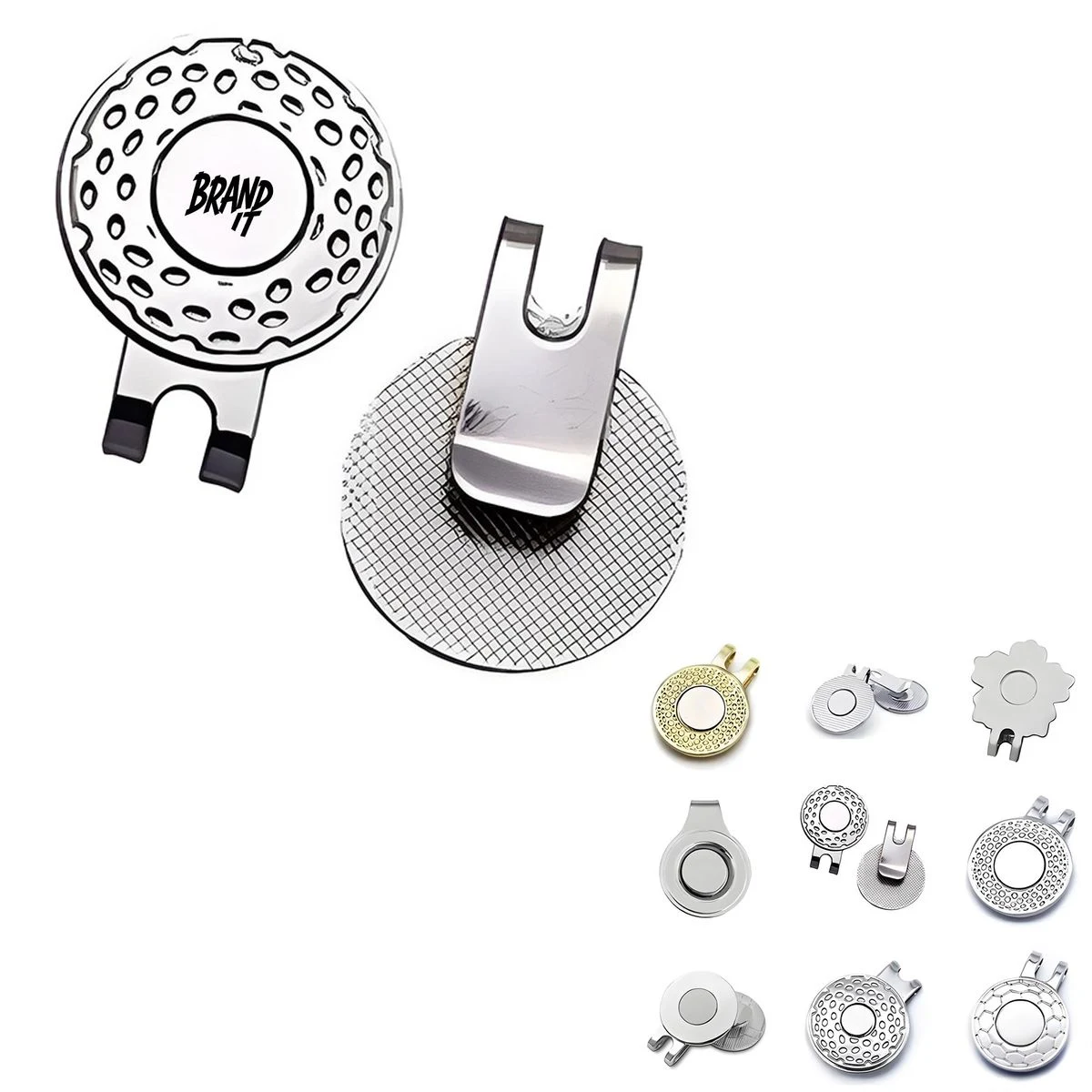 Magnetic Golf Hat Clip Ball Holder 1
