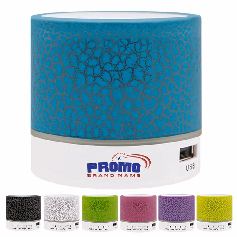 Portable Crack Wireless Mini BT Speaker with LED Light