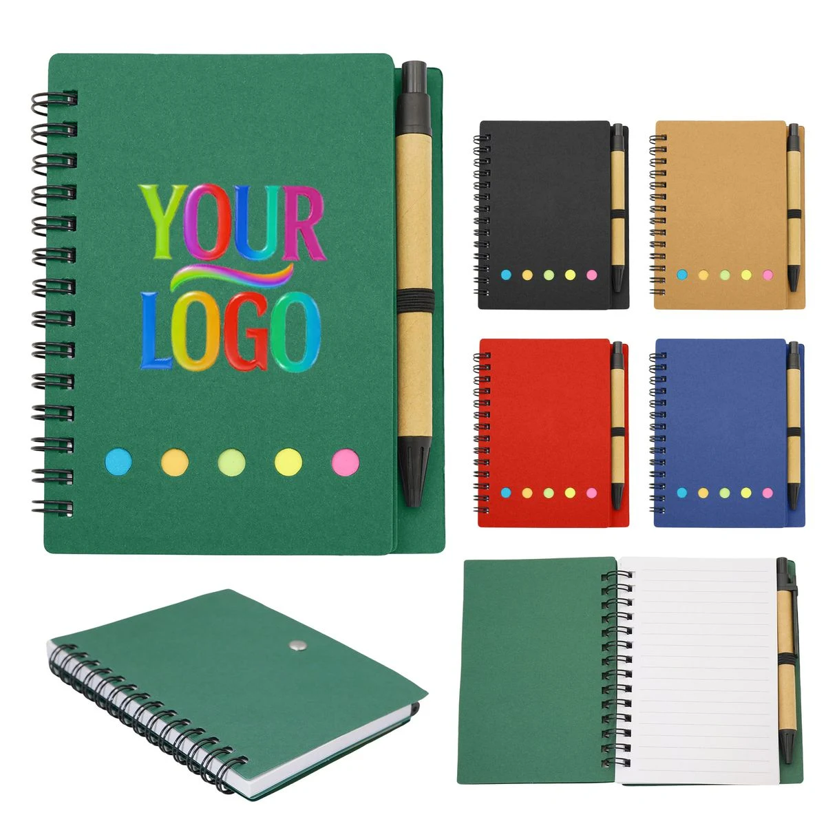 Kraft Spiral Notebook With Sticky Tabs 1